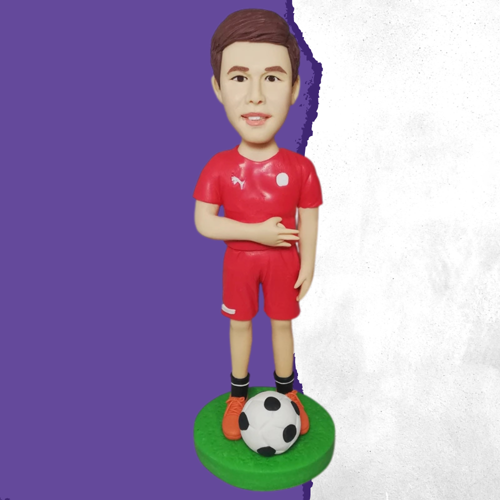 Personalized Bobble Head Footballer